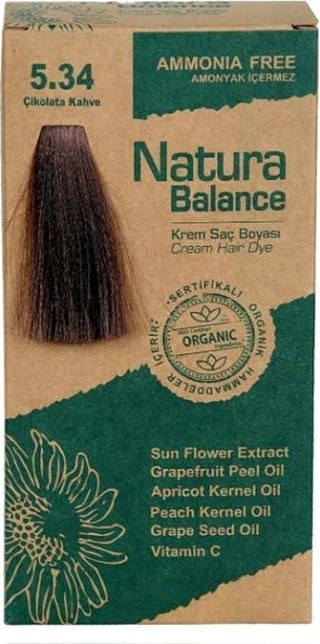 Natura Balance Organik Saç Boyası Çikolata Kahve  5.34