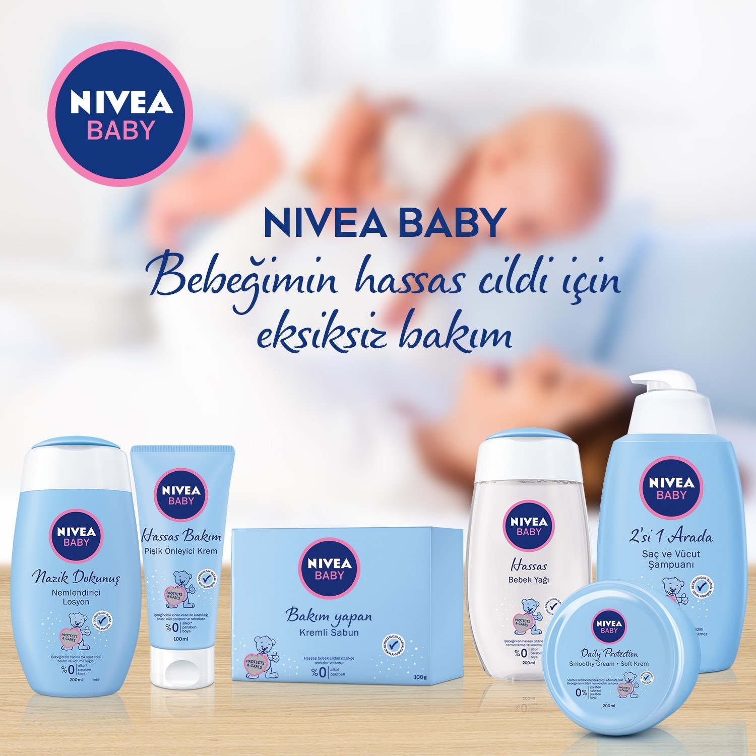 NIVEA Baby Hassas Bebek Yağı (200ml), Hassas ciltler, Bebek Cilt Bakım, Yoğun nemlendirme