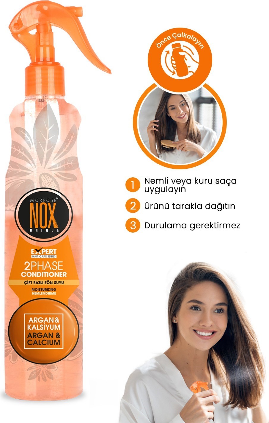 Morfose Nox Çift Fazlı Argan Ve Kalsiyum Fön Suyu 400 Ml