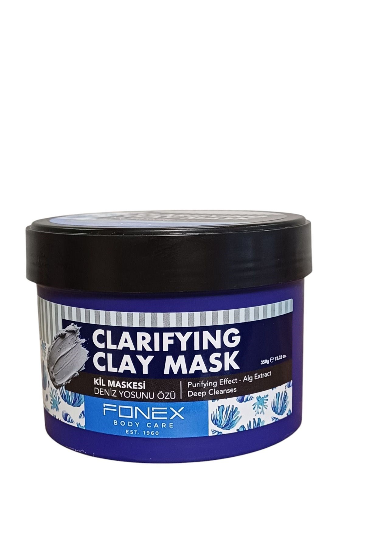 Fonex Yağlı Ciltler İçin Dengeleyici & Arındırıcı Deniz Yosunu Kil Yüz Maskesi 350 Gr.