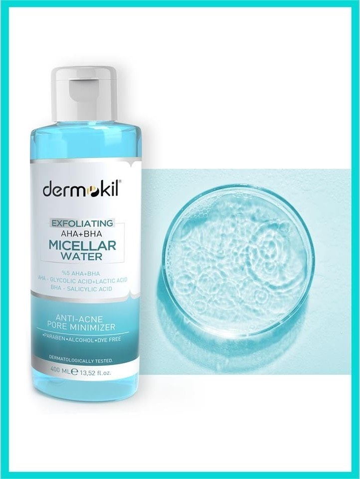 Dermokil Exfoliating Aha+Bha Niacinamide Micellar Makyaj Temizleme Suyu 400 ml