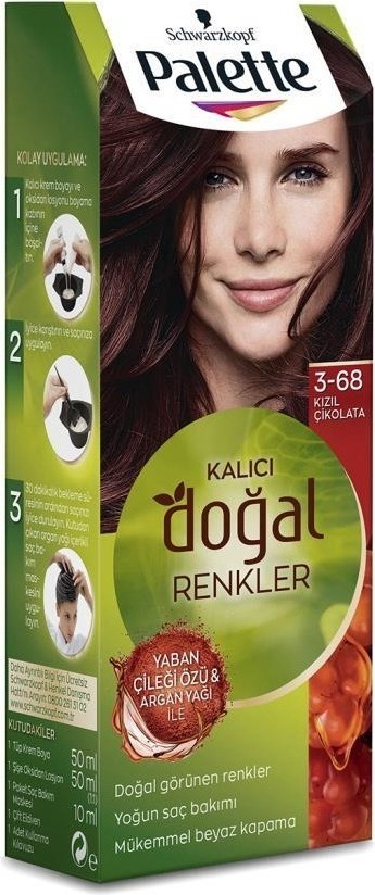 Palette Kalıcı Doğal Renkler 3-68 Kızıl Çikolata Saç Boyası