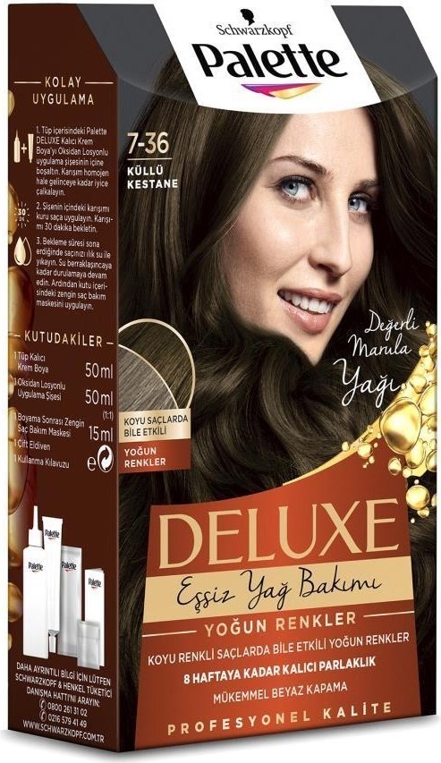 Palette Deluxe Yoğun Renkler 7-36 Küllü Kestane Saç Boyası