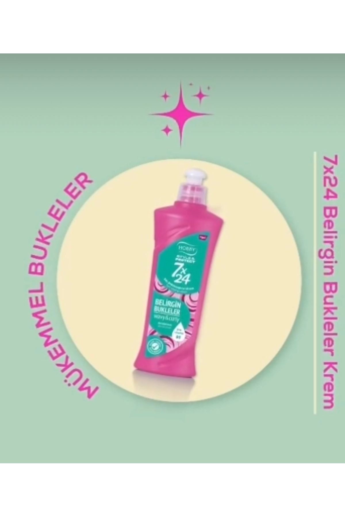 Hobby 7x24 Saç Şekillendirici Krem 250 ml Onarıcı Bakım , Düz Ve Parlak , Belirgin Bukleler 3 Adet