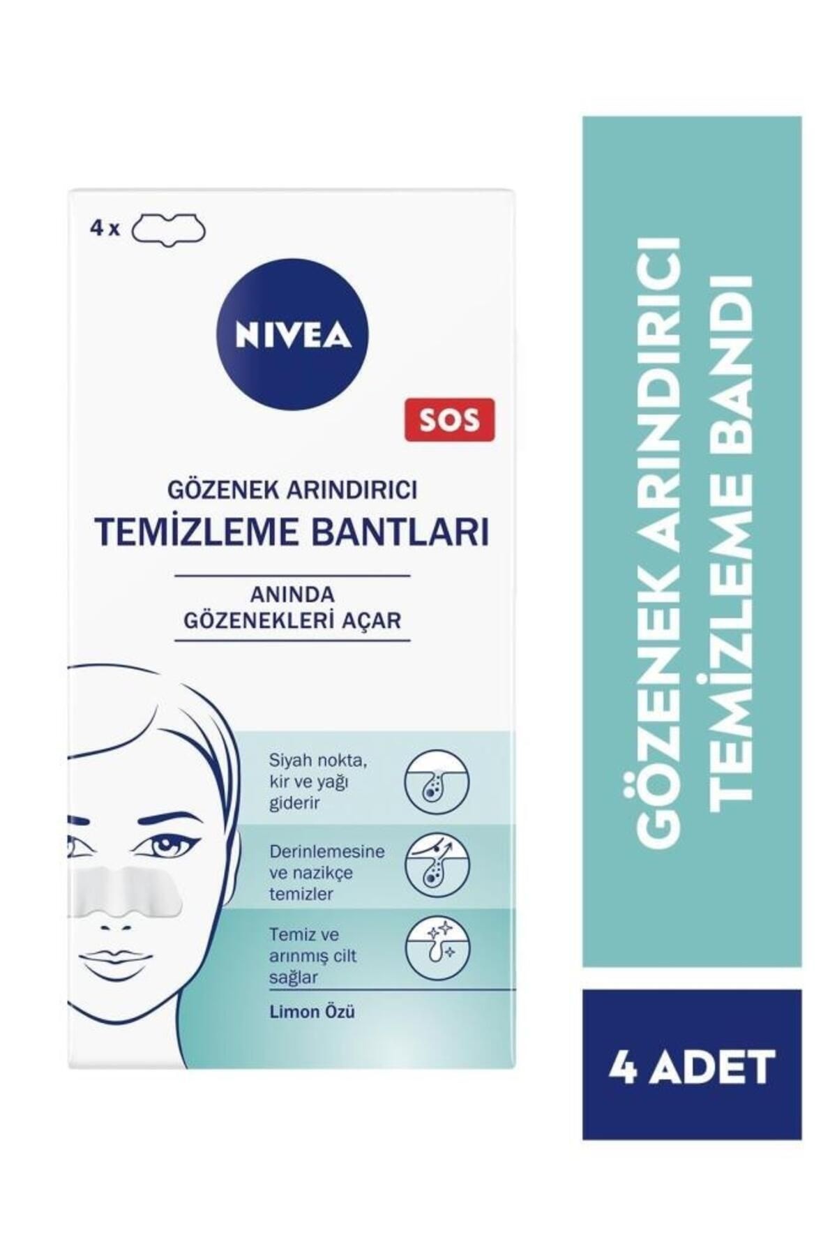 Nivea Siyah Nokta Temizleyici Burun T-bant, Gözenek Arındırıcı, Derinlemesine Temizlik, Limon Özü, 4