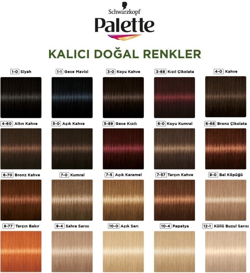 Palette Kalıcı Doğal Renkler 3-68 Kızıl Çikolata Saç Boyası