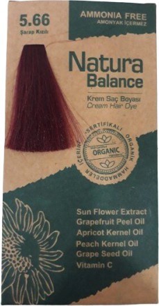 Natura Balance (Krem Saç Boyası) Şarap Kızılı 5.66 60ML