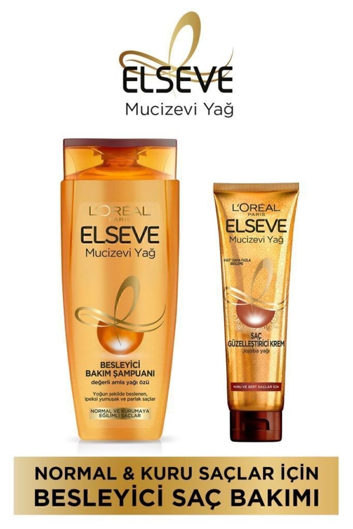 Mucizevi Yağ Besleyici Bakım Şampuanı 390 Ml + Mucizevi Yağ Saç Güzelleştirici Krem 150 Ml