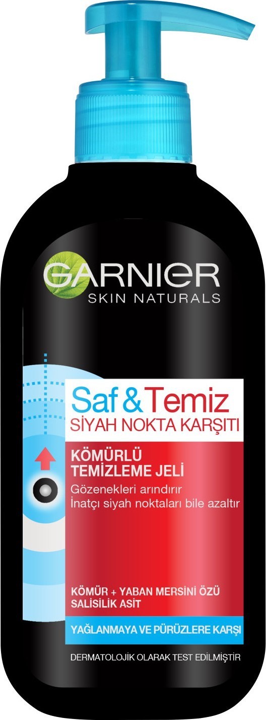 Garnier Saf & Temiz Siyah Nokta Karşıtı Kömürlü Temizleme Jeli 200 ml