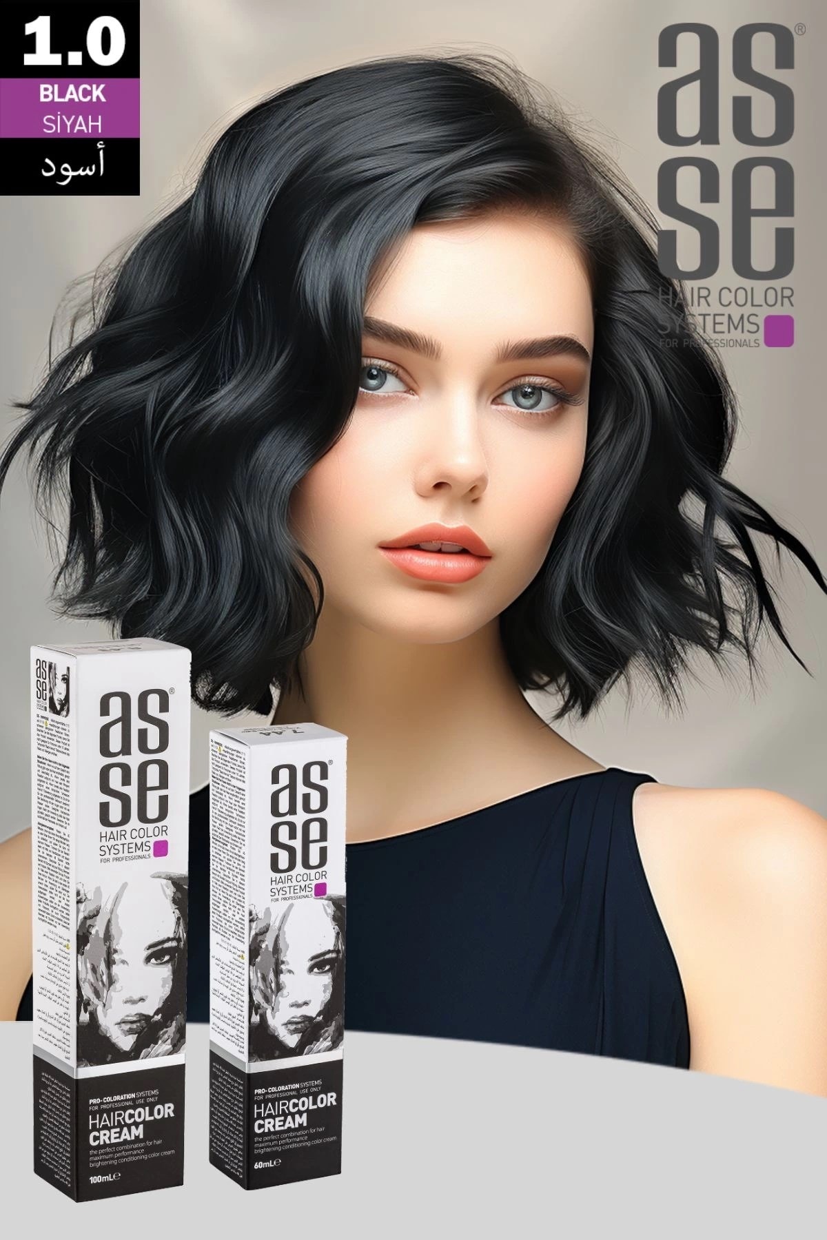 Asse Hair Color Systems Saç Boyası No:1 Siyah