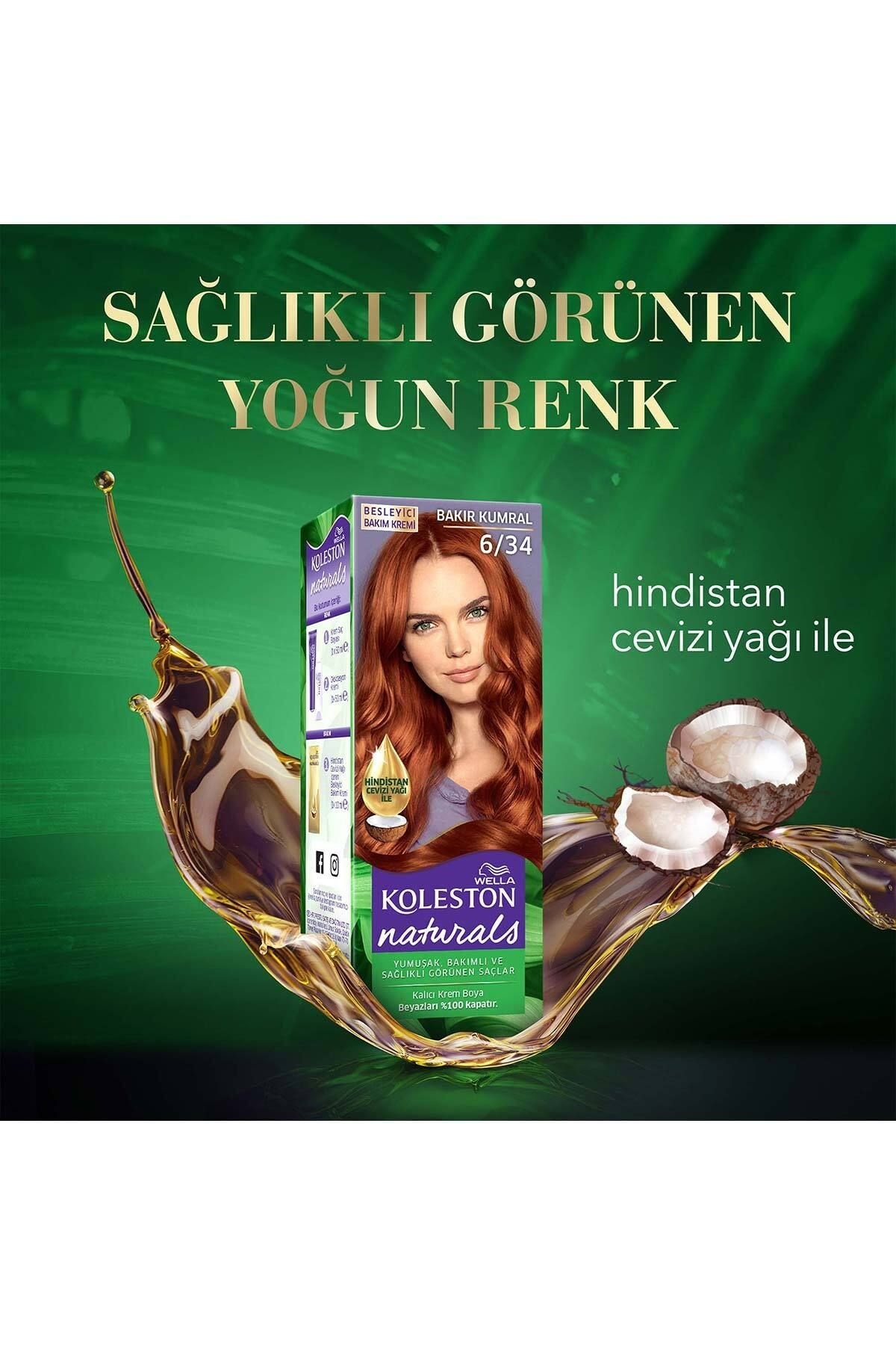 Wella Koleston Naturals Saç Boyası 6/34 Bakır Kumral