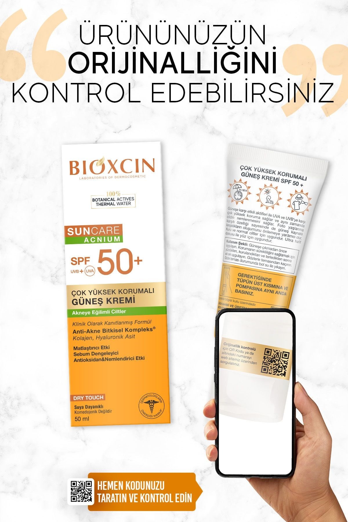 Bioxcin Spf 50+ Güneş Kremi 50 ml Akneye Eğilimli Cilt