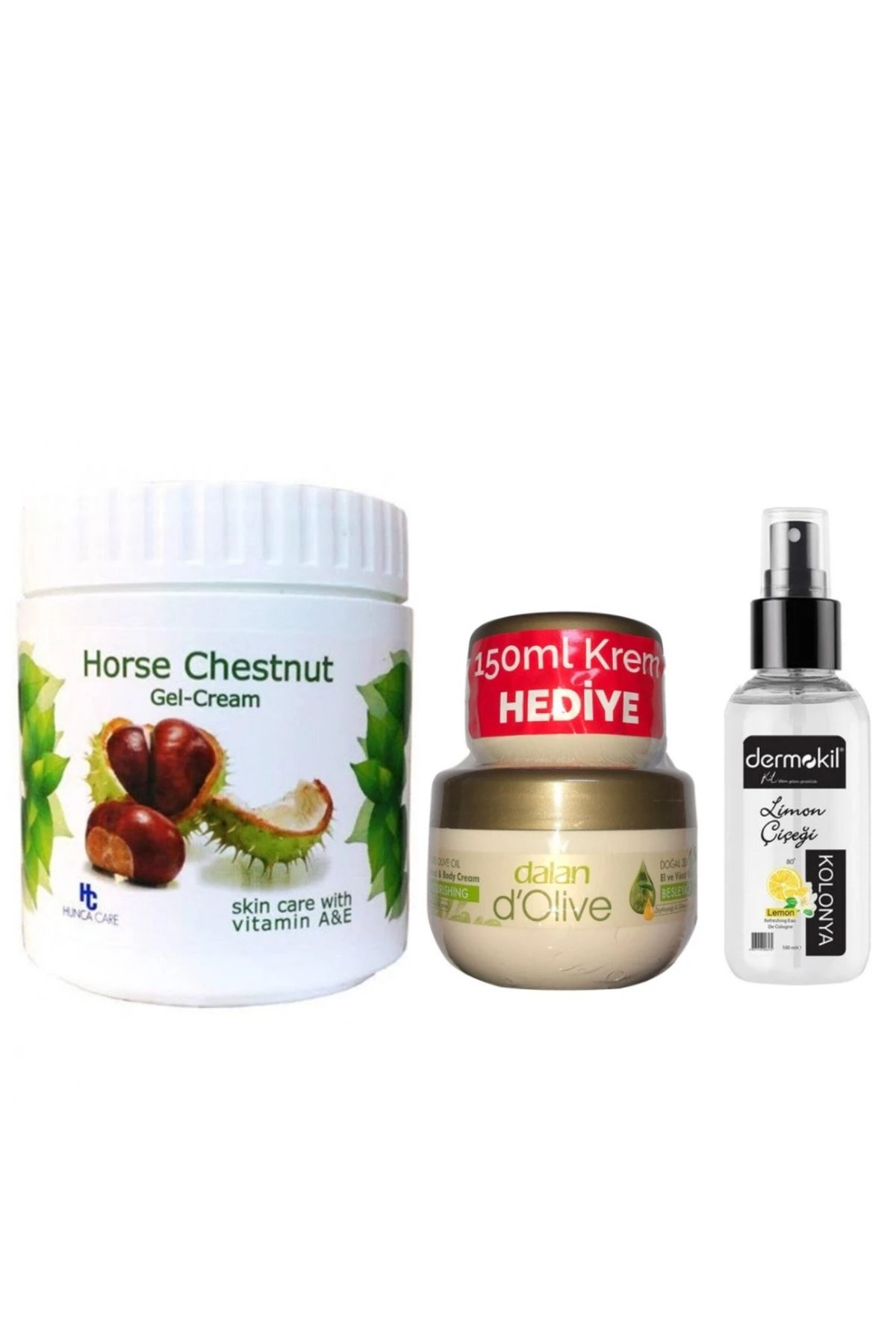 Limon Kolonyası Sprey 100 Ml+d'olive Zeytinyağlı Besleyici Soft Krem 300 Ml +150 Ml+at Kest