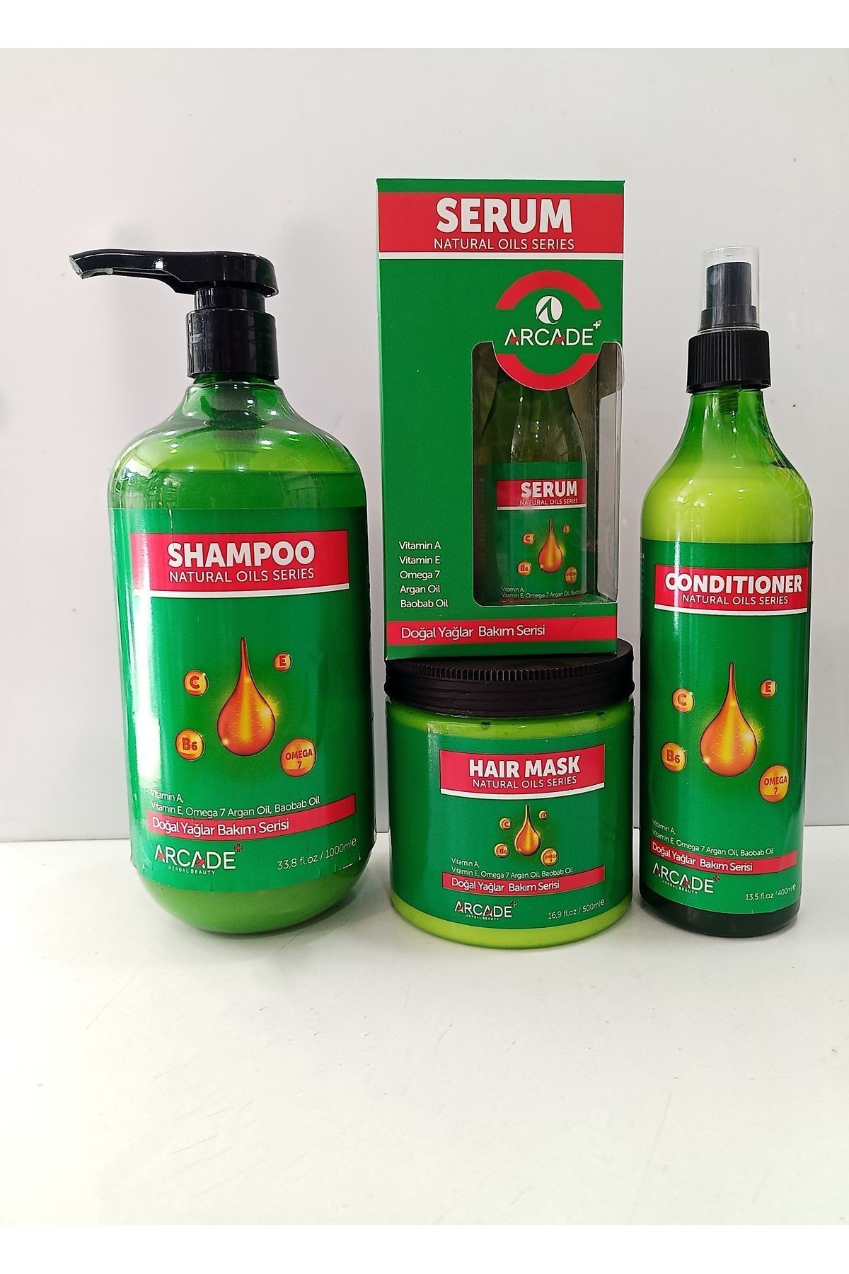 Saç Bakım Şampuanı Doğal Yağlar Bakım 1000ML 4Lİ Saç Bakım seti