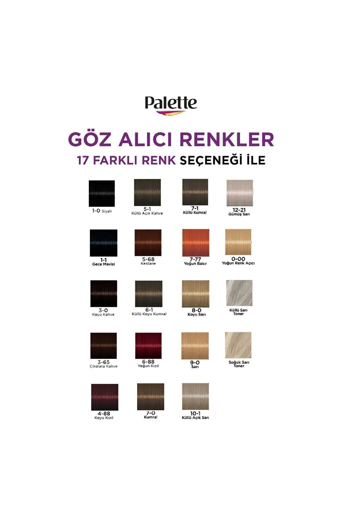 Palette Göz Alıcı Renkler Saç Boyası 1-1 Gece Mavisi