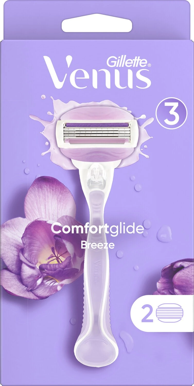 Gillette Venus Comfortglide Breeze Kadın Tıraş Makinesi + Yedek Tıraş Bıçağı 2'li