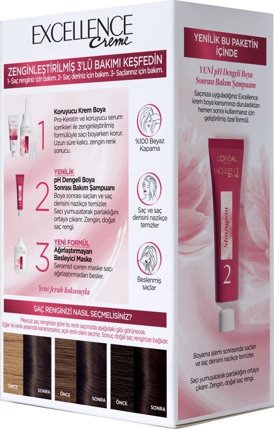 L'Oréal Paris Excellence Creme Saç Boyası 3 Koyu Kestane