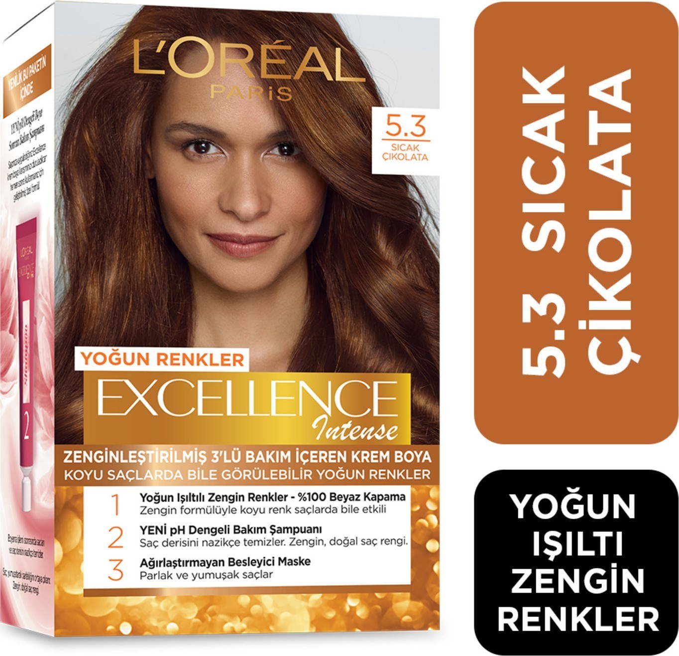 L'Oréal Paris Excellence Intense Saç Boyası 5.3 Sıcak Çikolata