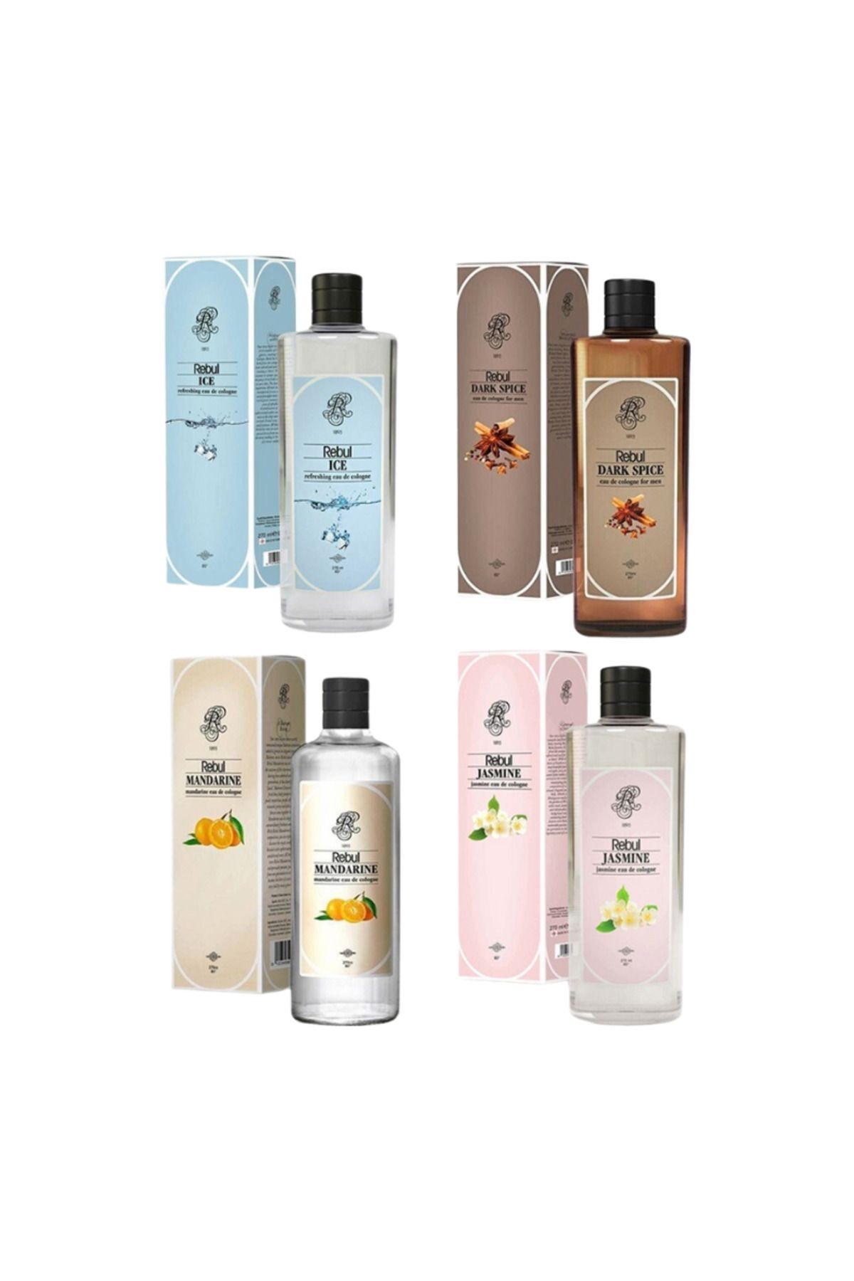 Dark Spice Mandarine Jasmine Ice Kolonya 270 ml 4'lü Set