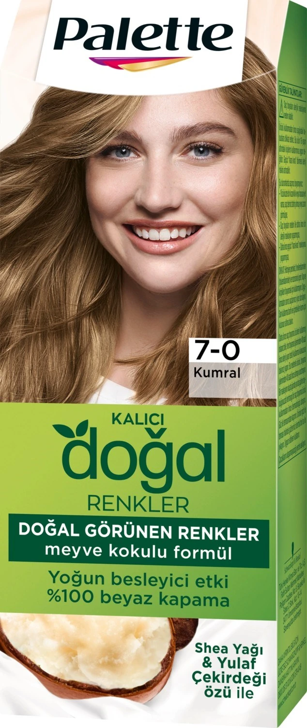 Palette Kalıcı Doğal Renkler 7-0 Kumral Saç Boyası Shea Yağı & Yulaf Çekirdeği Özü ile