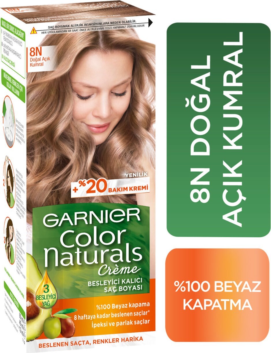 Garnier Color Naturals 8N Doğal Açık Kumral