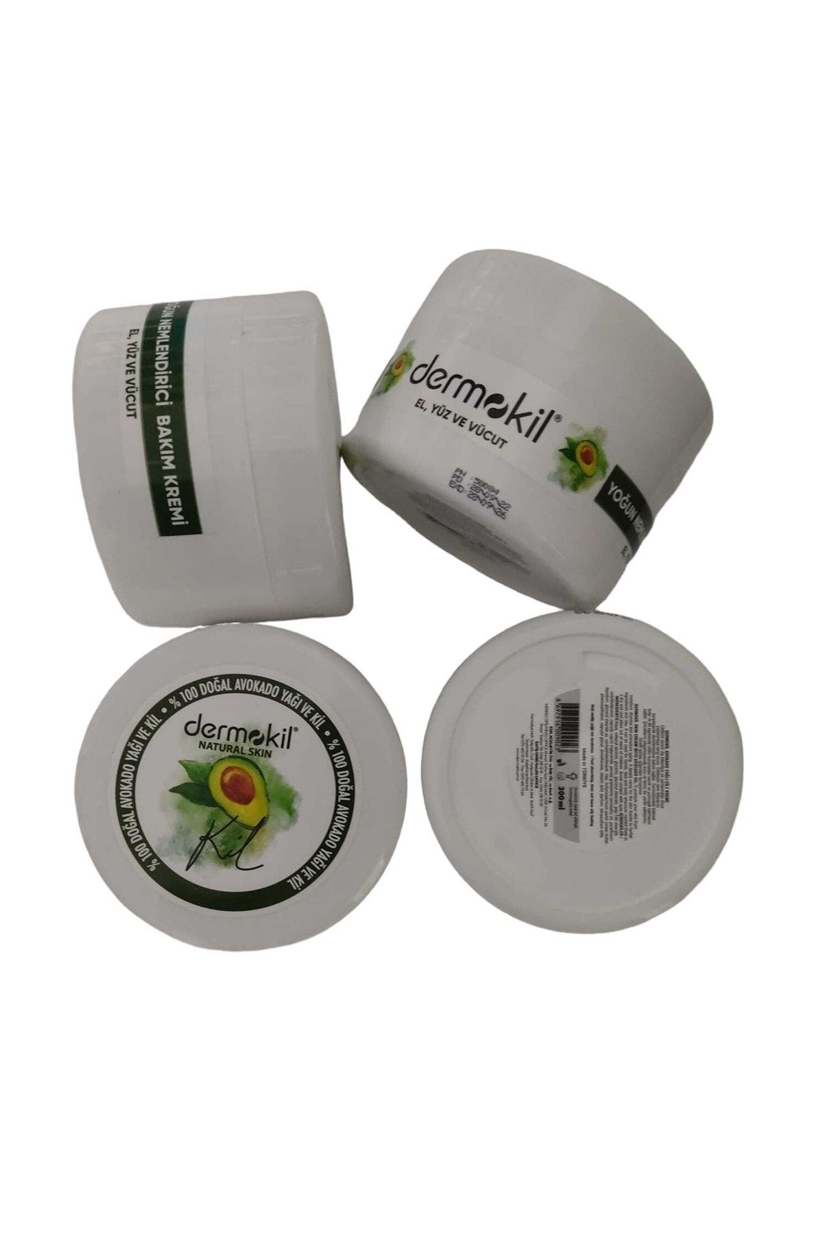 %100 Doğal Avokado Ve Kil El Yüz Ve Vucut Kremi 4 Adet (300*4=1200 Ml)