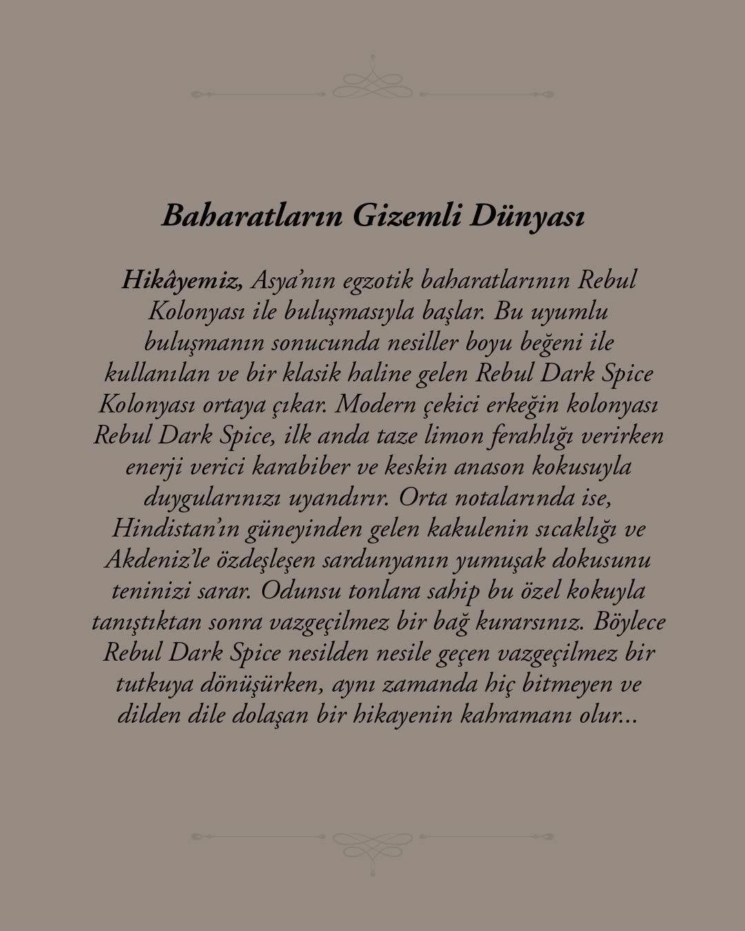 Dark Spice For Men Kolonya 250 Ml,darkspice