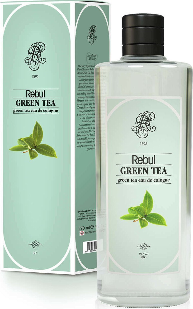 Rebul Green Tea - Yeşil Çay Kokulu Kolonya 270 Ml (Cam Şişe)