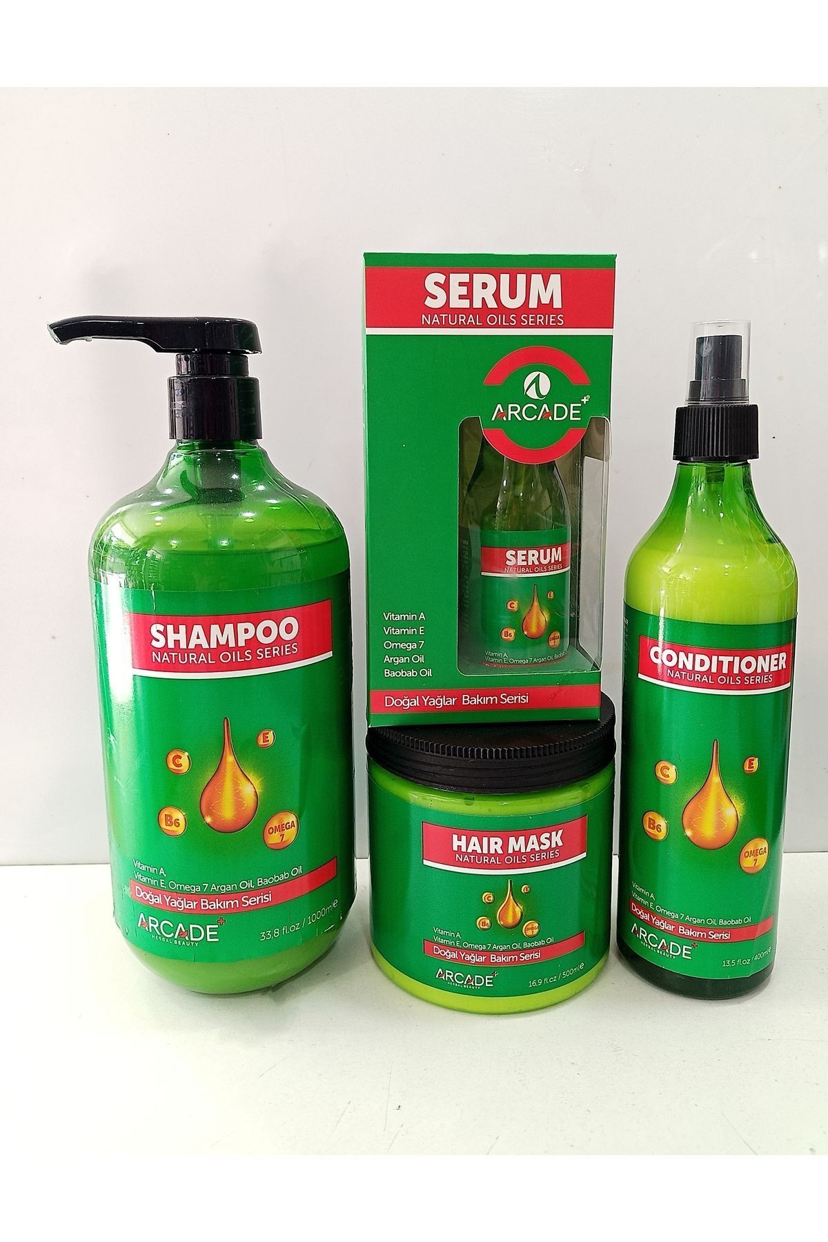 Saç Bakım Şampuanı Doğal Yağlar Bakım 1000ML 4Lİ Saç Bakım seti