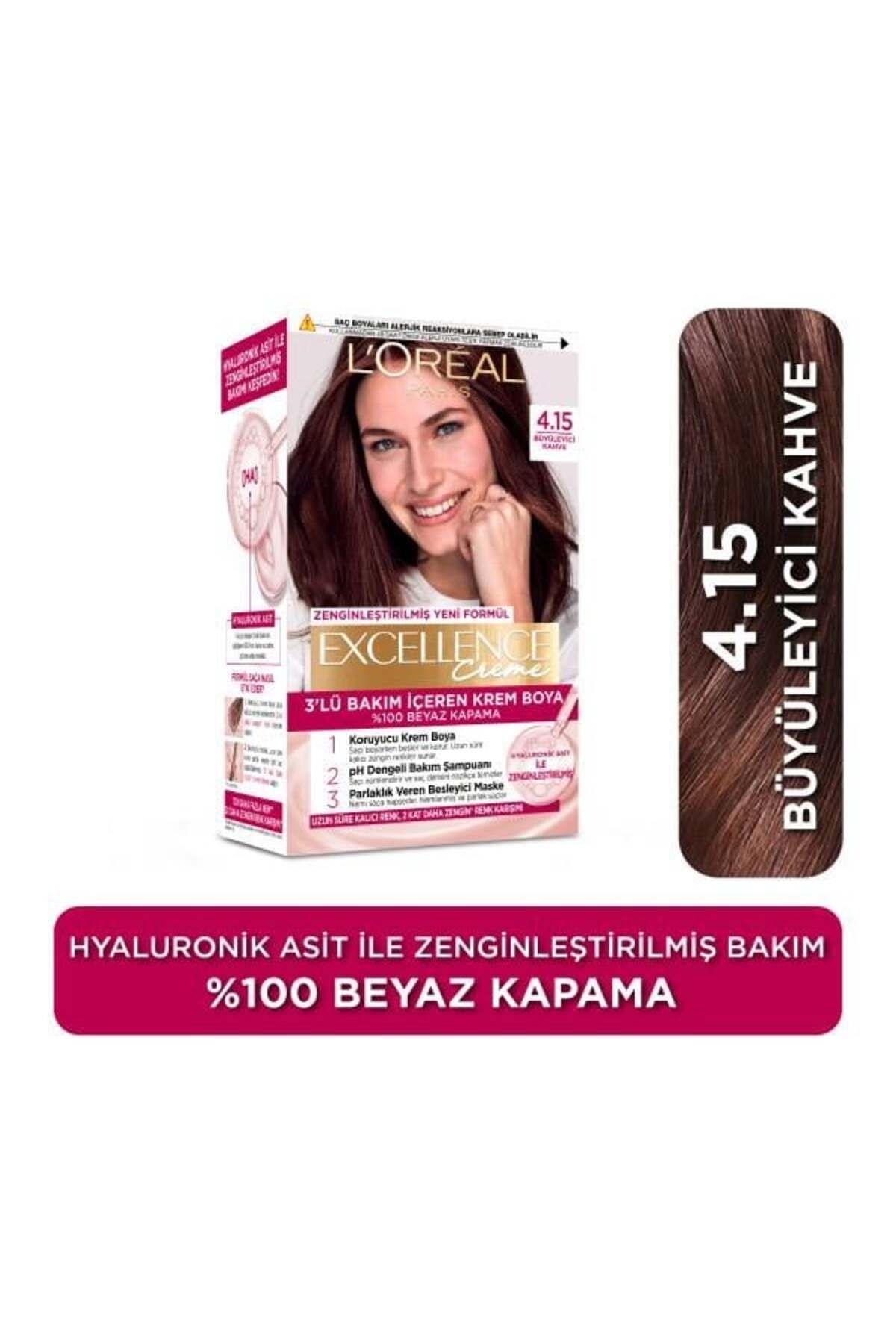 L'Oreal Paris  Excellence Creme 4.15 Büyüleyici Kahve Saç Boyası