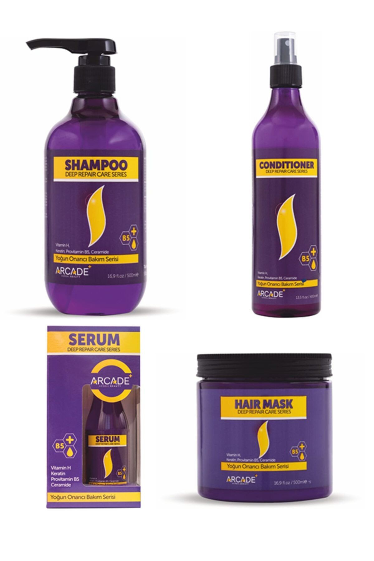 Yoğun Onarıcı Bakım Serisi ( Şampuan Maske Serum Fön Suyu)