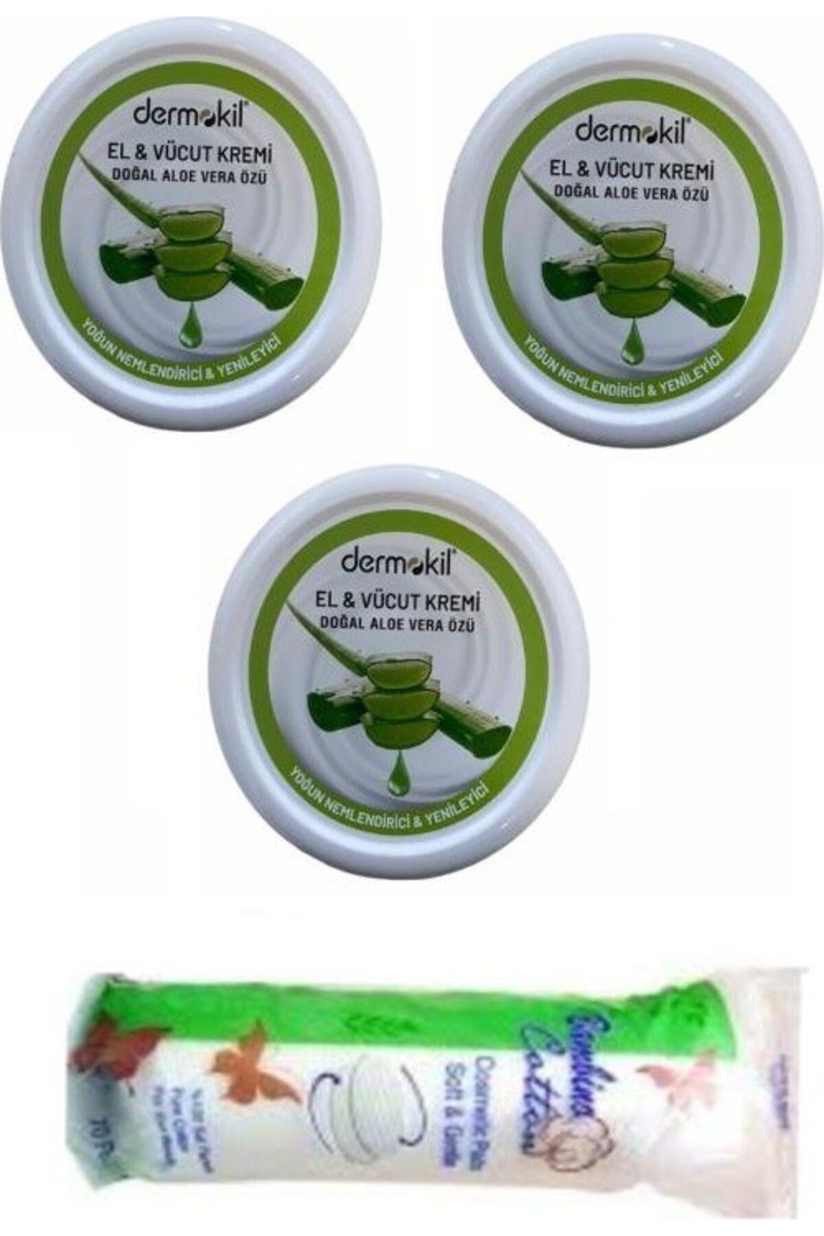 El Kremi Alo Vera 3x220 ml + Makyaj Pamuğu