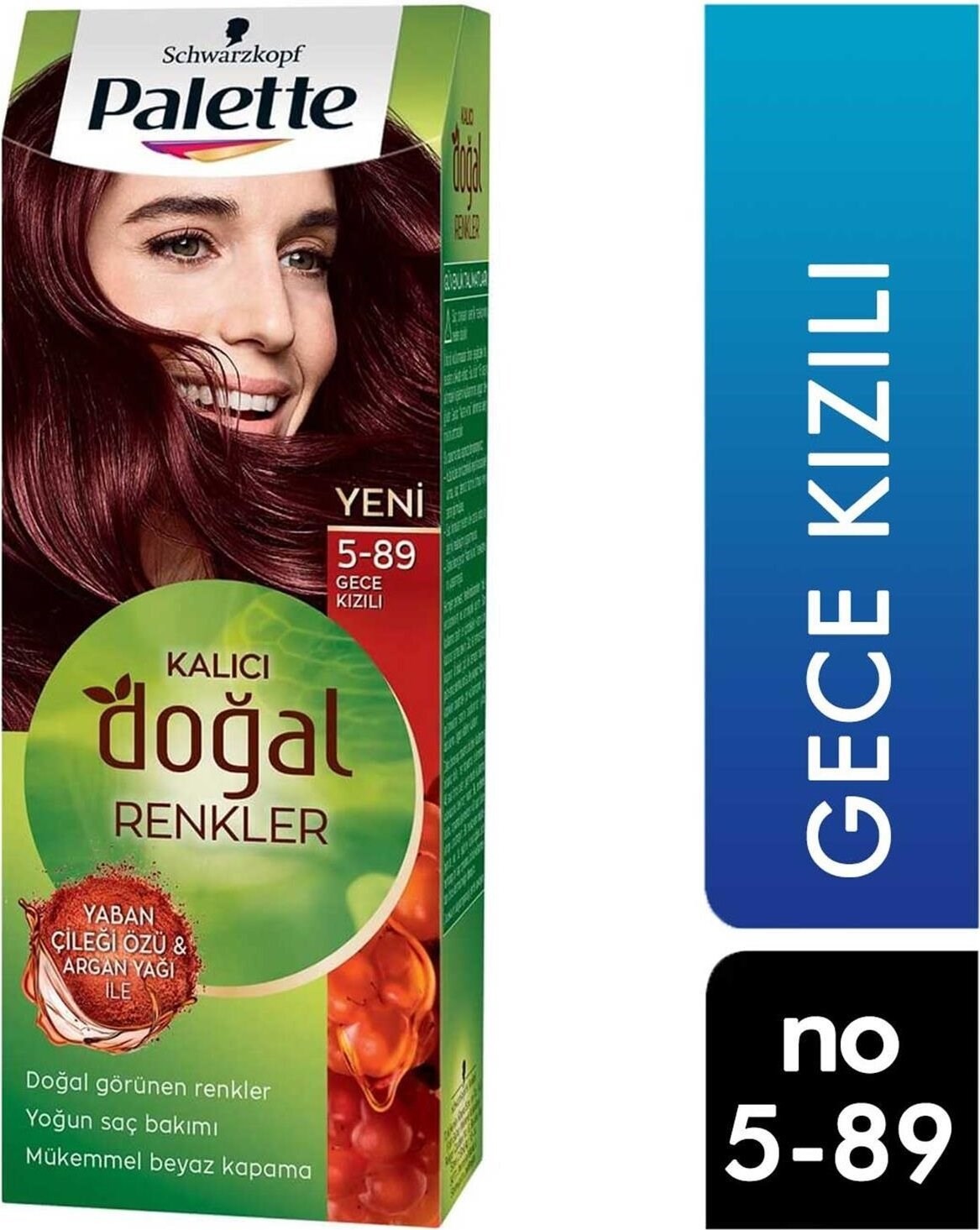 Palette Palette Doğal Kalıcı Renkler Saç Boyası Gece Kızılı 5-89 3838824346731 Saç Boyası