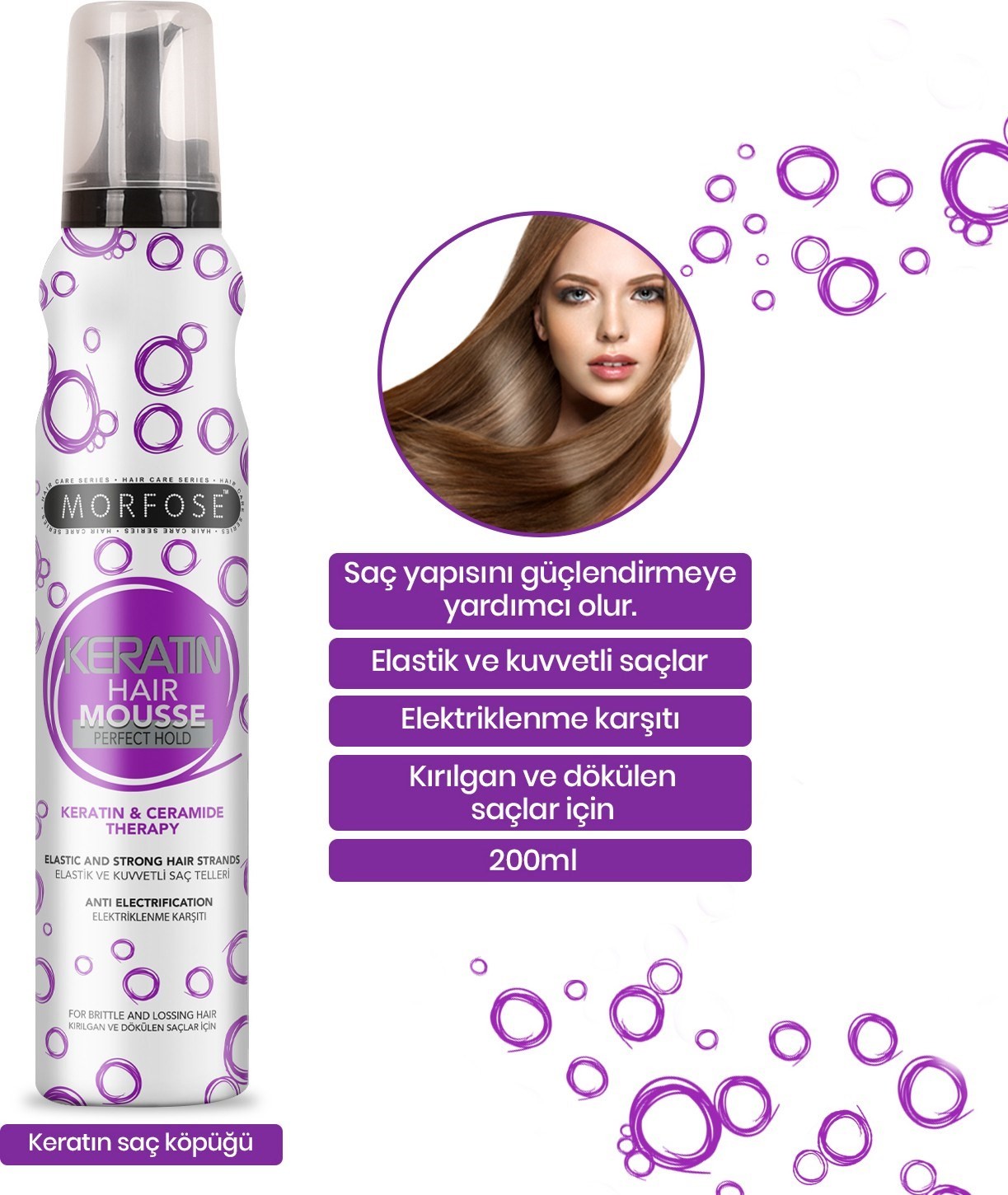 Morfose Keratin Saç Köpüğü 200 Ml