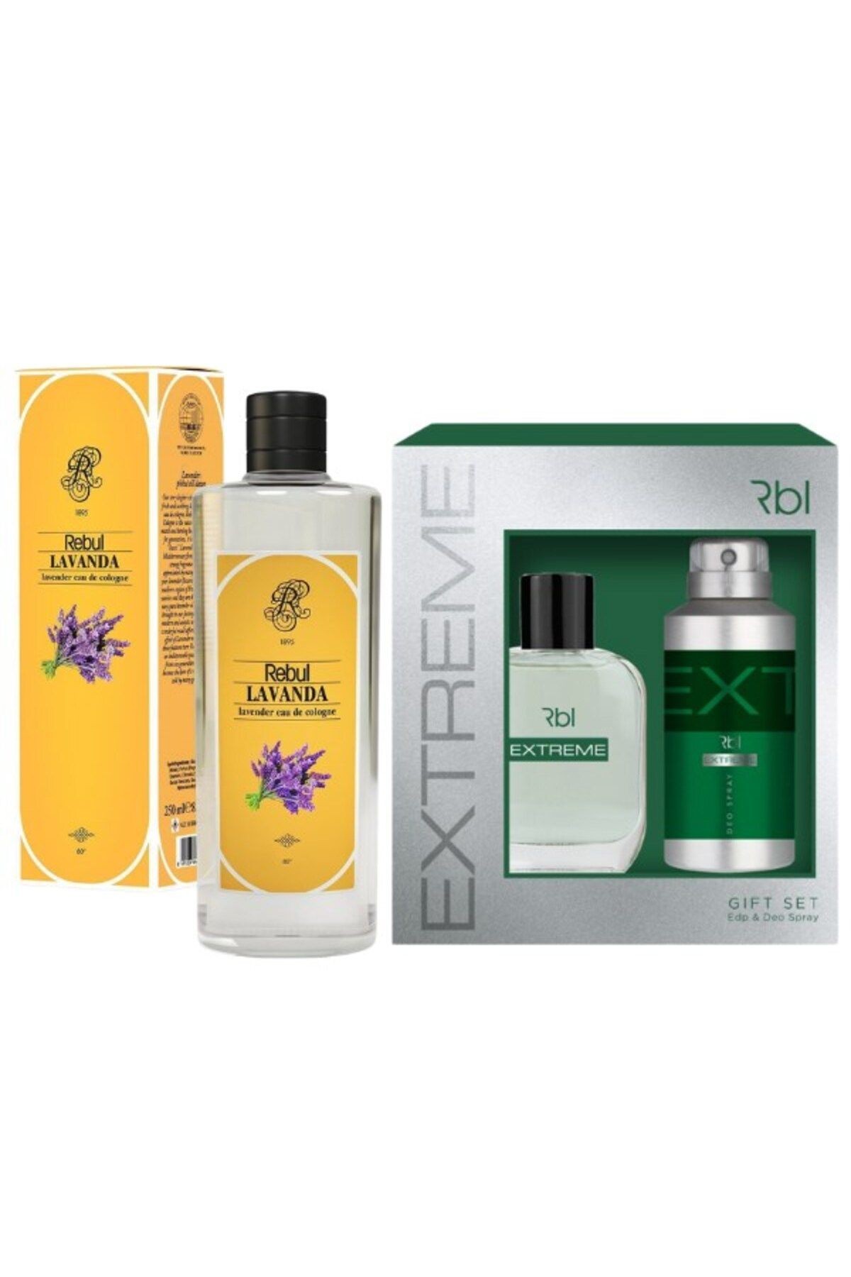 Extreme Set Parfüm 100 ml + Deodorant Spray 150 ml + Lavanda Kolonya Cam Şişe 250 ML Özel Set