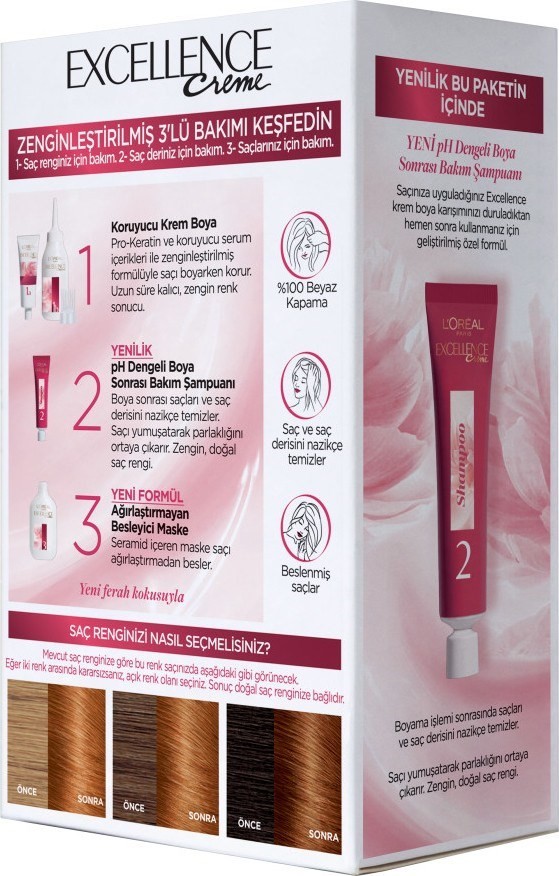 L'Oréal Paris Excellence Intense Saç Boyası 7.43 Sultan Bakırı