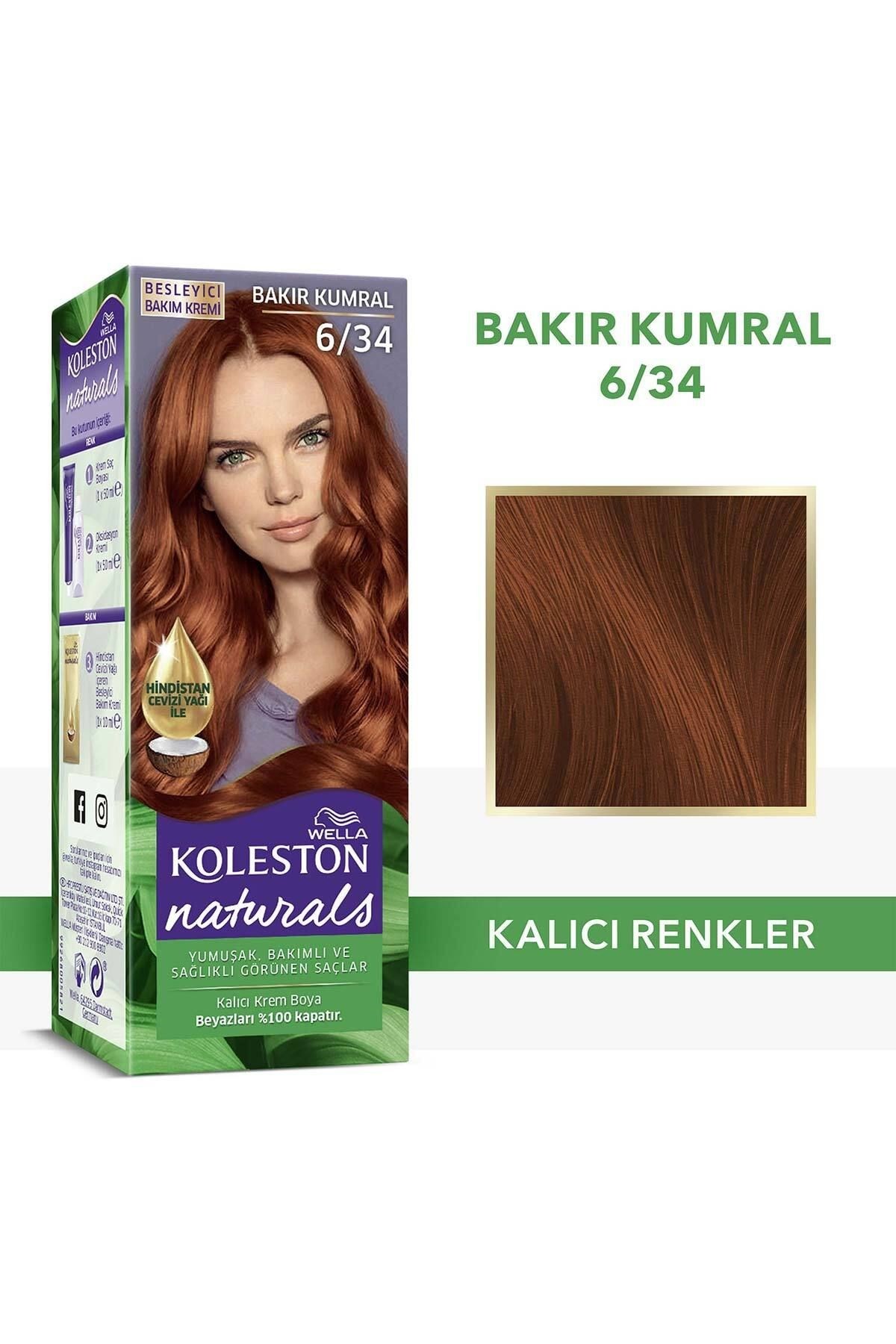 Wella Koleston Naturals Saç Boyası 6/34 Bakır Kumral