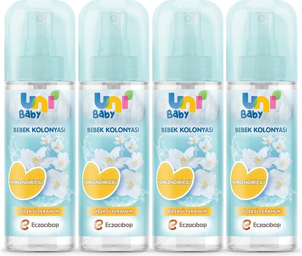 Uni Baby Bebek Kolonyası Çiçeksi Kokular 150 ml 4'lü
