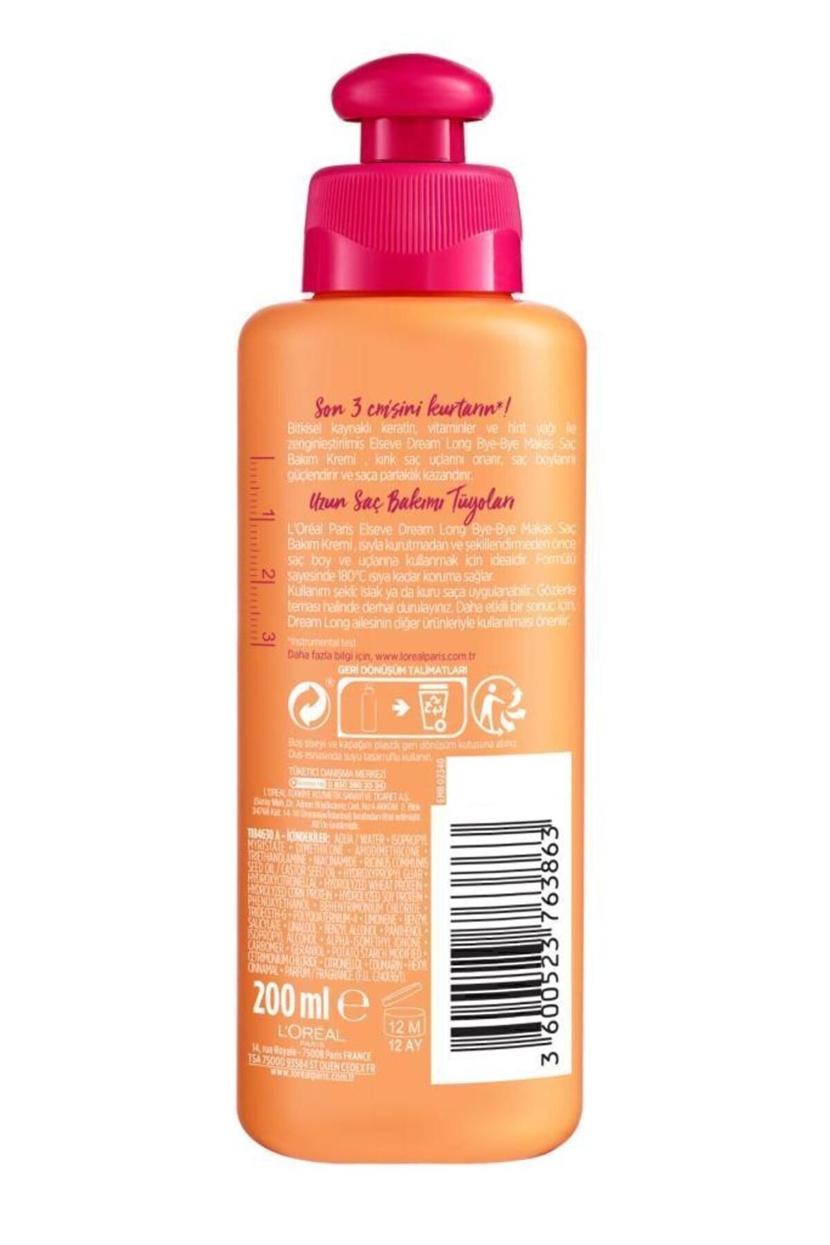 L'oréal Paris Dream Long Bye-bye Makas Saç Bakım Kremi 200 ml