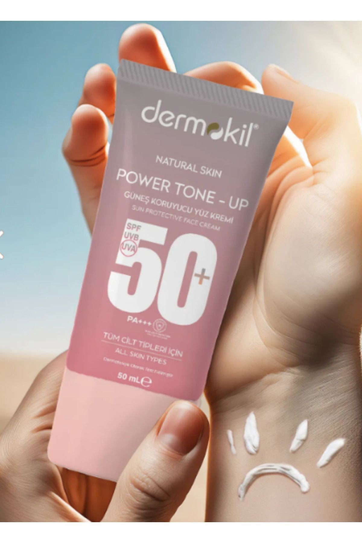 Power Tone-Up Güneş Koruyucu Yüz Kremi 50+Spf - 50 ML X 2 Adet