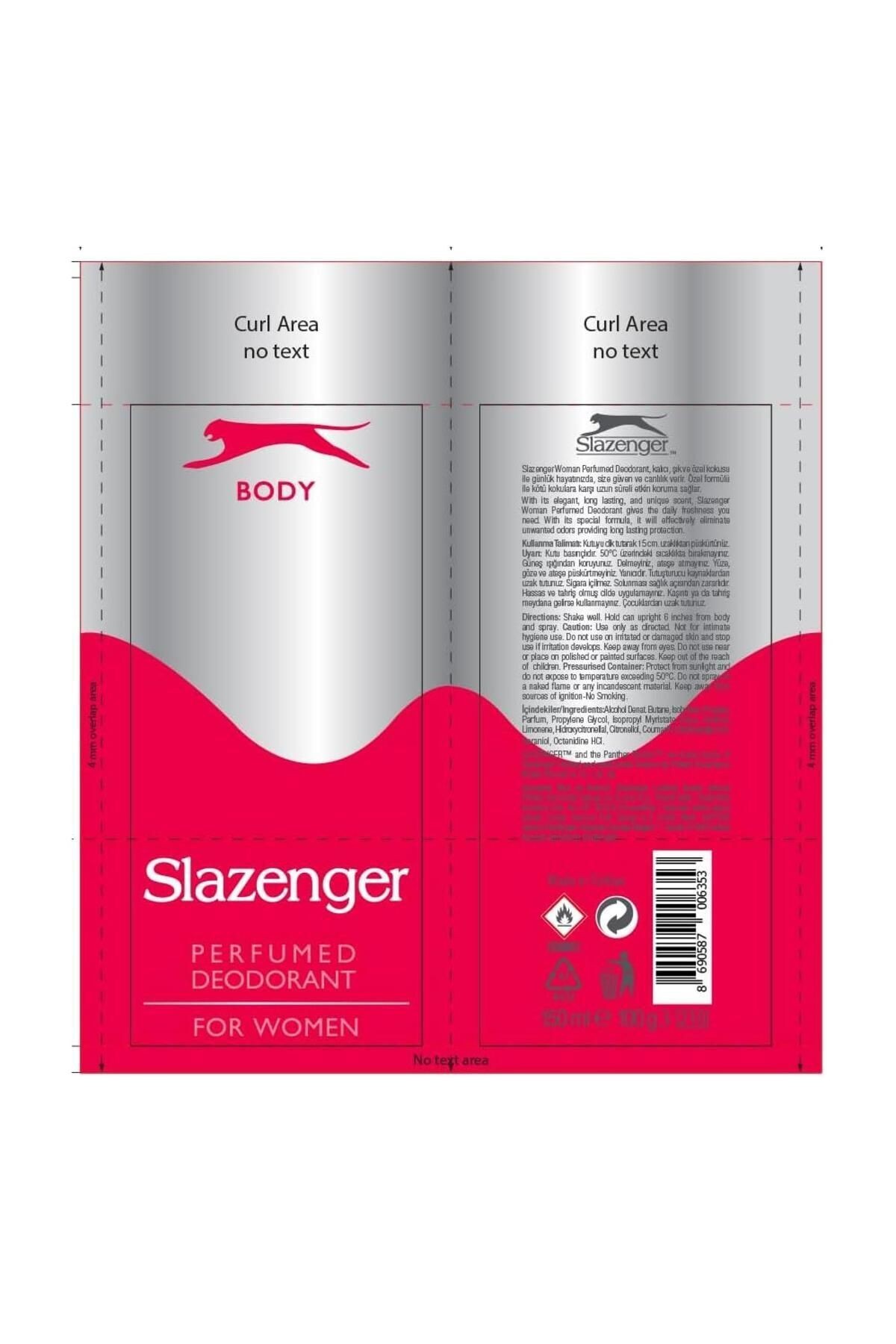 Women Perfumed Kadın Deodorant Sprey Kırmızı 150 ml
