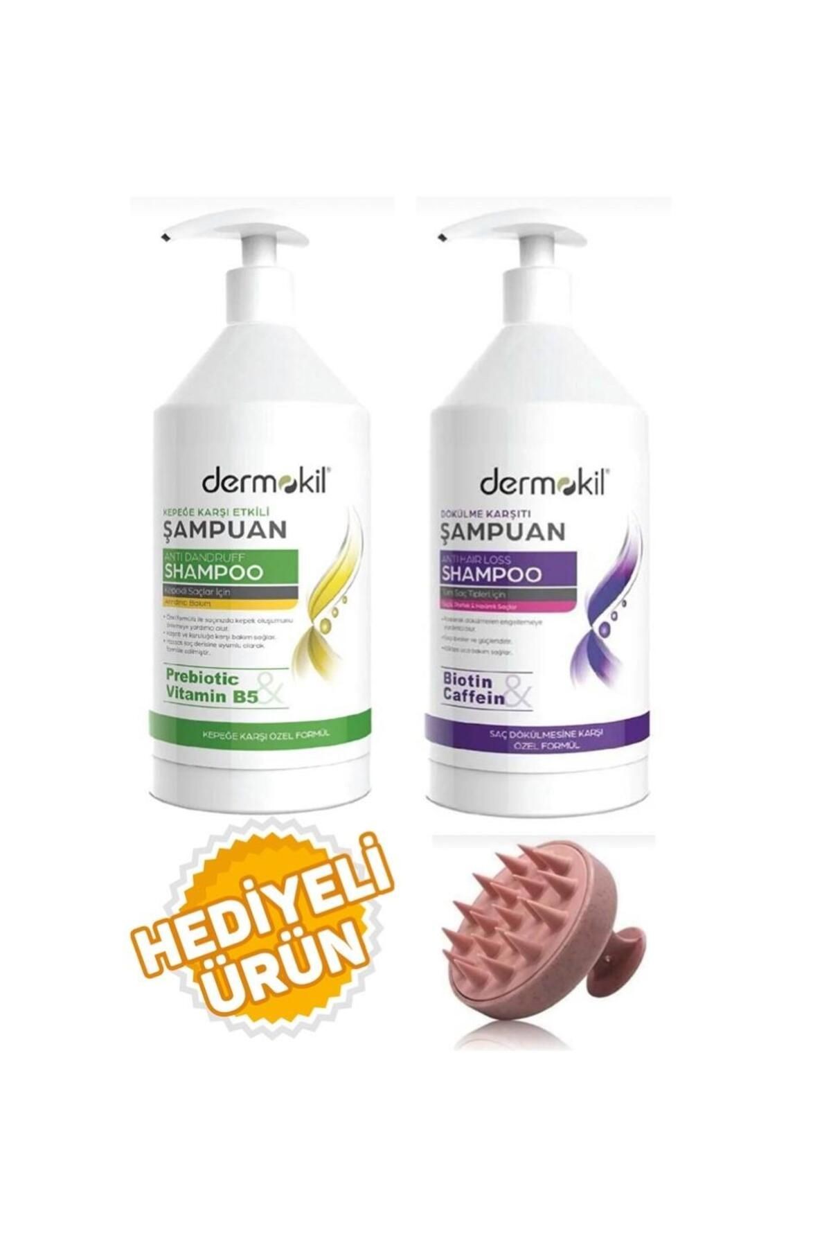 Şampuan Kepeğe Karşı Etkili 1000 Ml+Dökülme Karşıtı 1000 Ml+Saç Masaj Tarağı