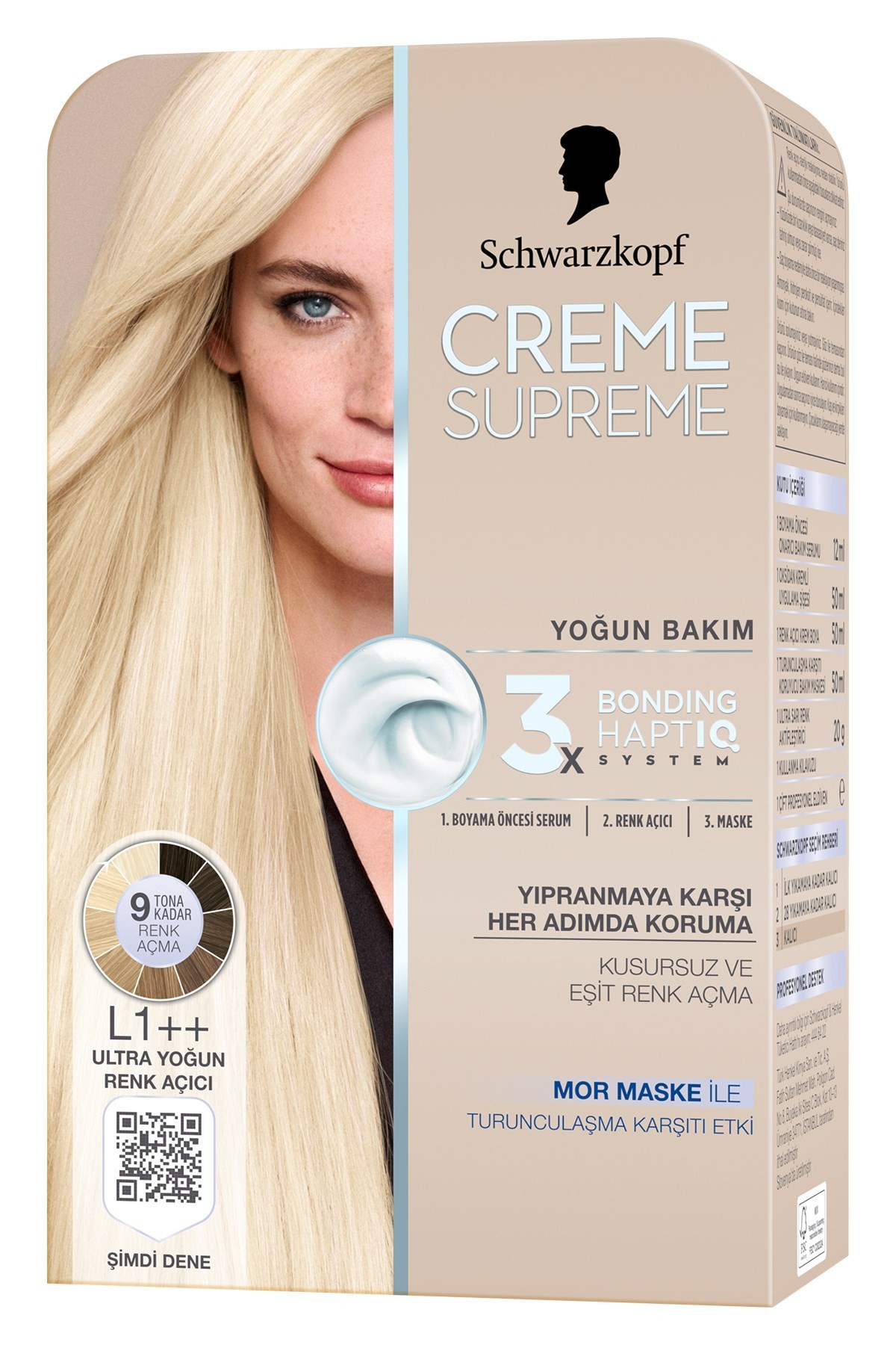 Schwarzkopf Creme Supreme Full Kit L1++ Ultra Yoğun Renk Açıcı x 2 Adet
