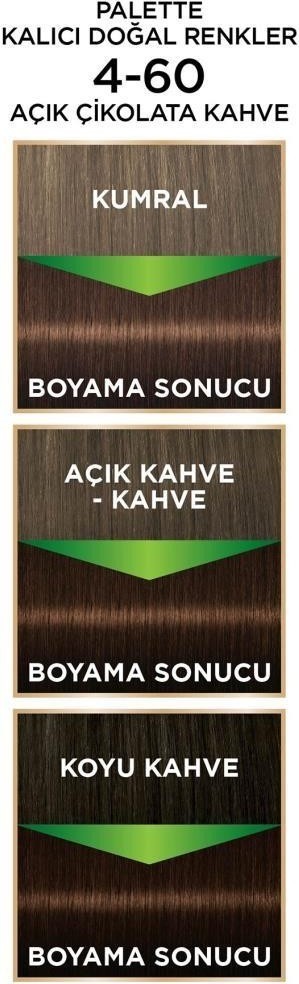 Kalıcı Doğal Renkler Saç Boyası 4-60 Altın Kahve