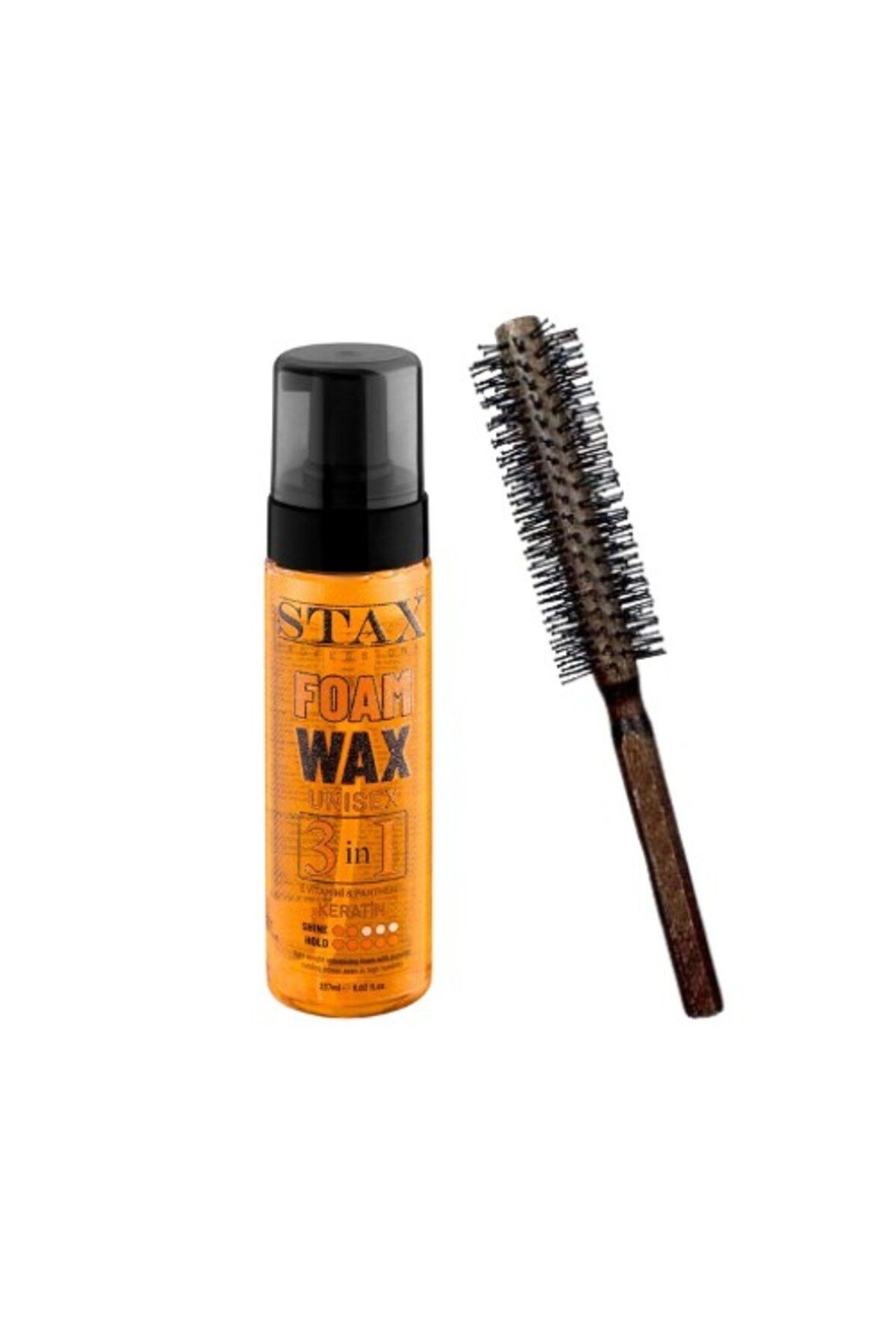 FOAM WAX 3İN1 KERATİN SAÇ KÖPÜĞÜ 237 ML ÖZEL FÖN FIRÇALI SET
