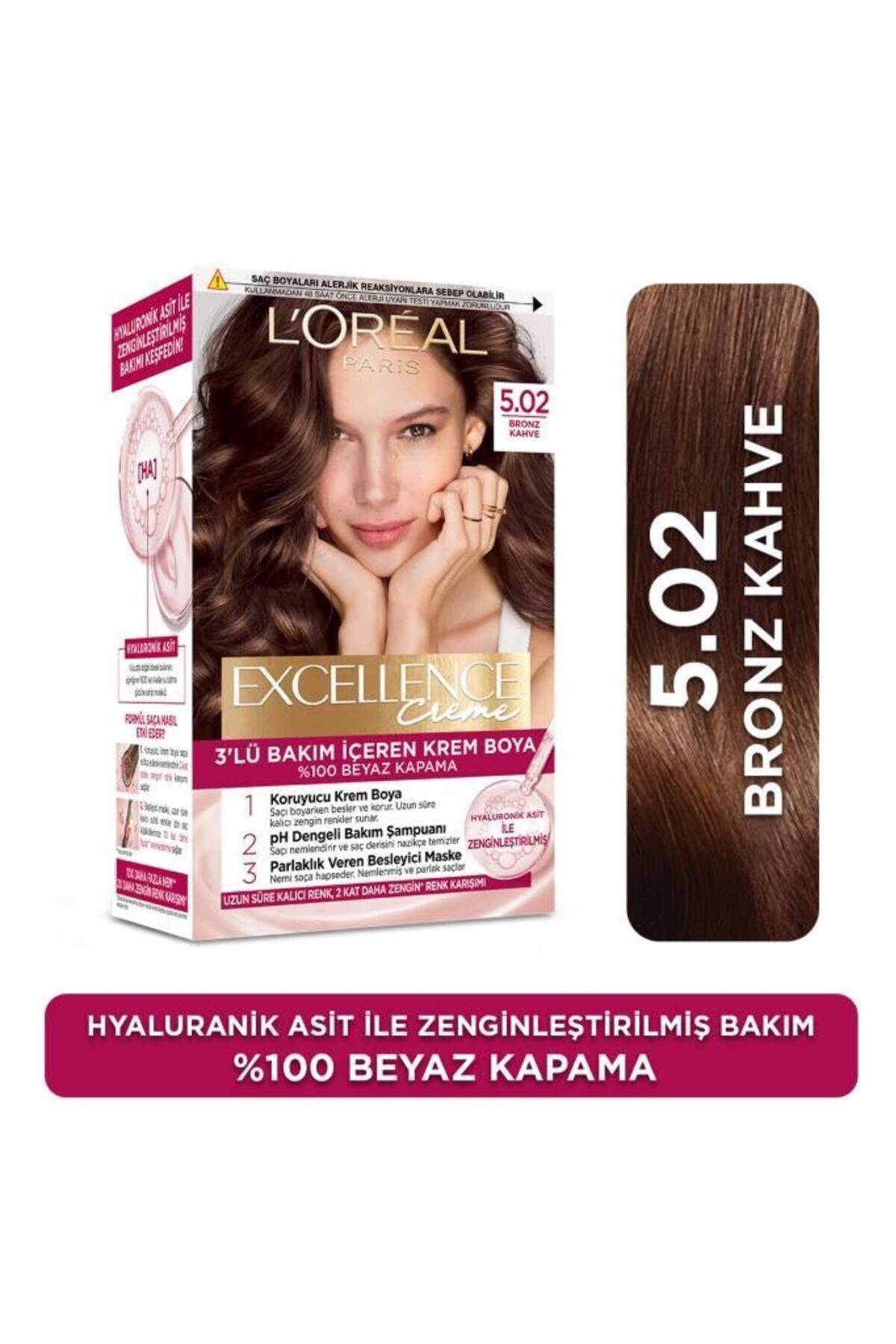  L'Oreal Paris Excellence Creme Saç Boyası 5.02 Bronz Kahve