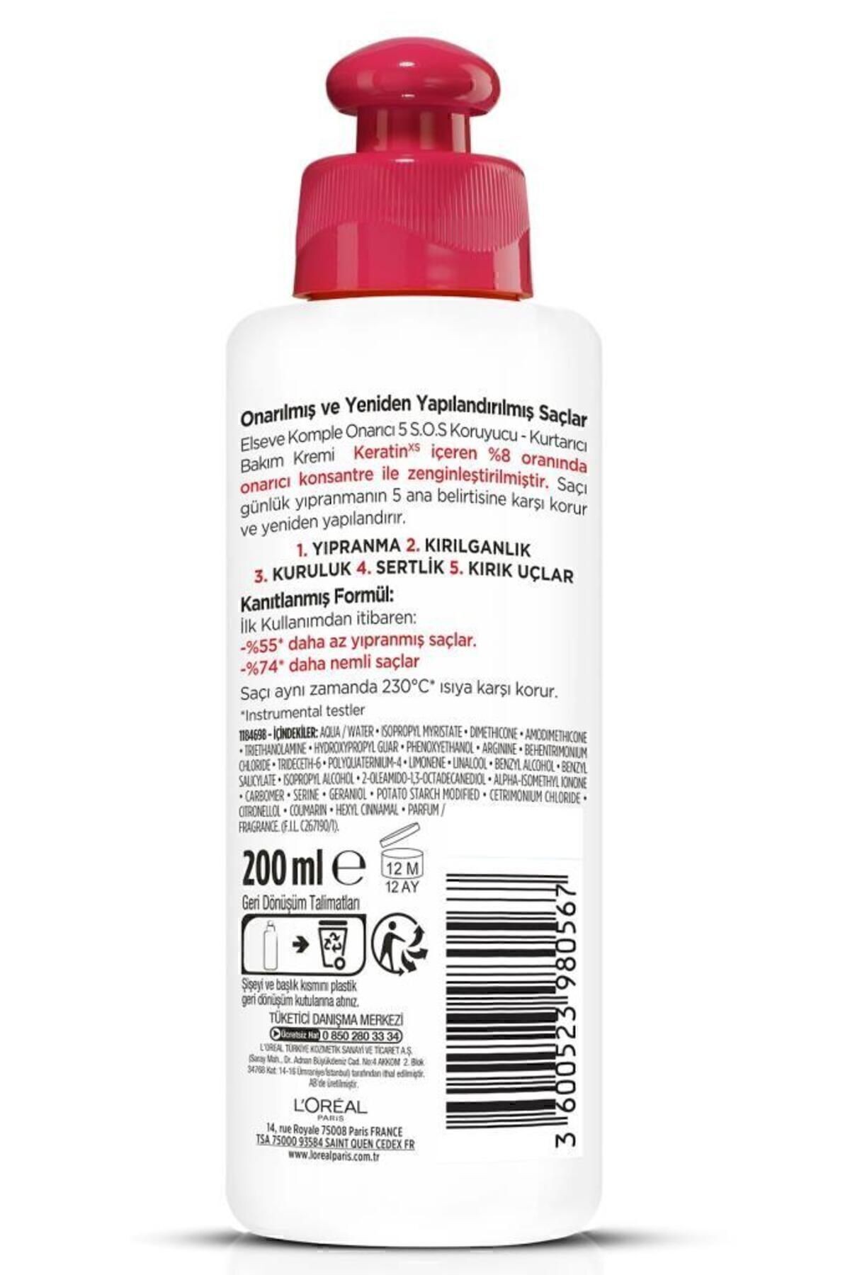 L'oréal Paris Komple Onarıcı 5 S.o.s Koruyucu - Kurtarıcı Bakım Kremi 200 ml