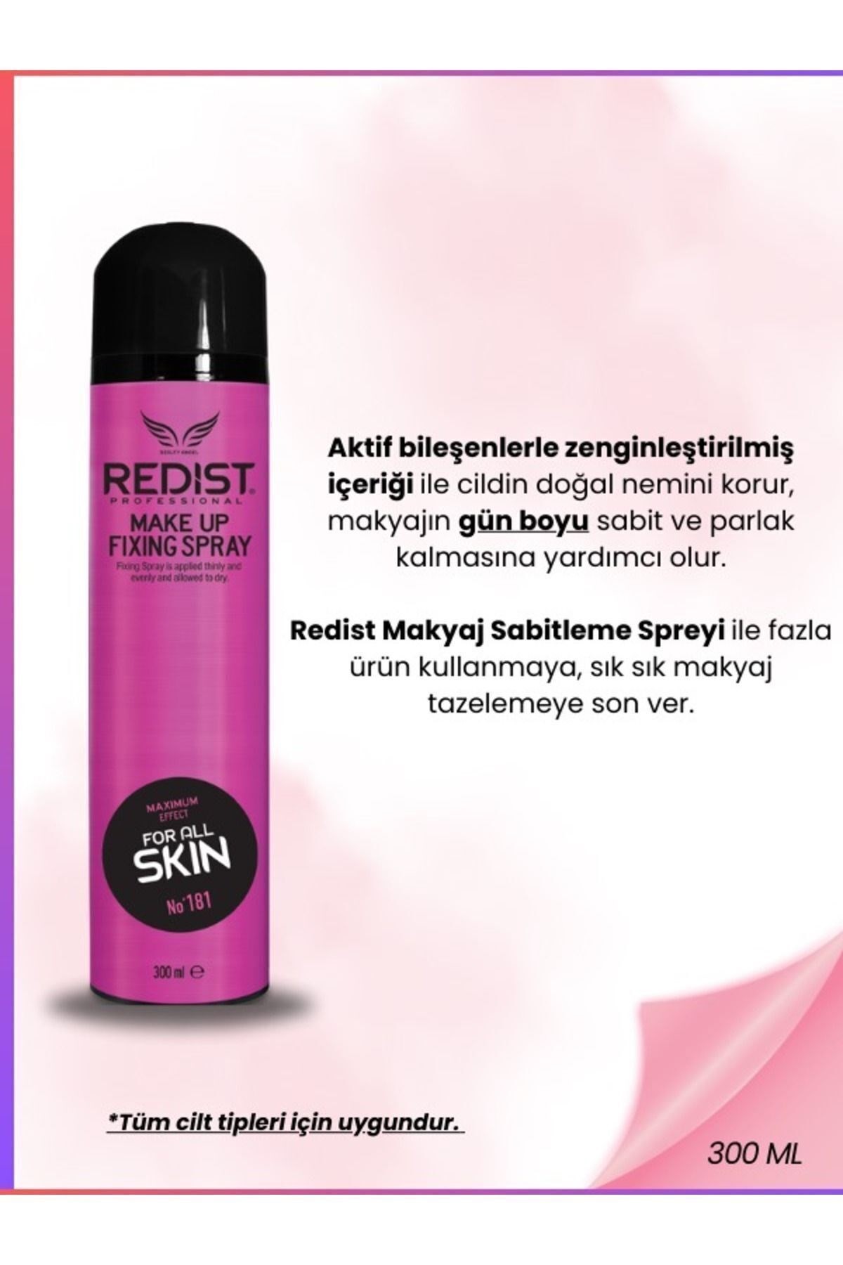 Redist Makyaj Sabitleyici Sprey – Gün Boyu Kalıcı Ve Taze Görünüm Için 300 ml Vegan