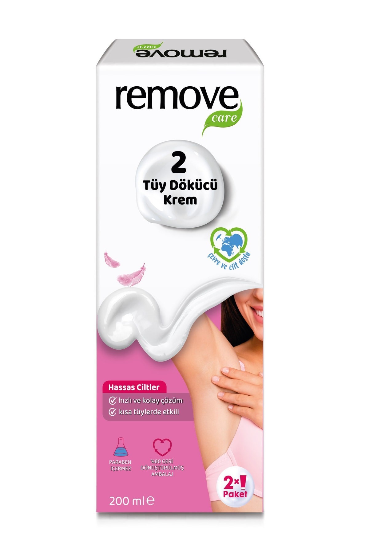Remove Care Tüy Dökücü Krem Hassas Ciltler 2 X 100 Ml