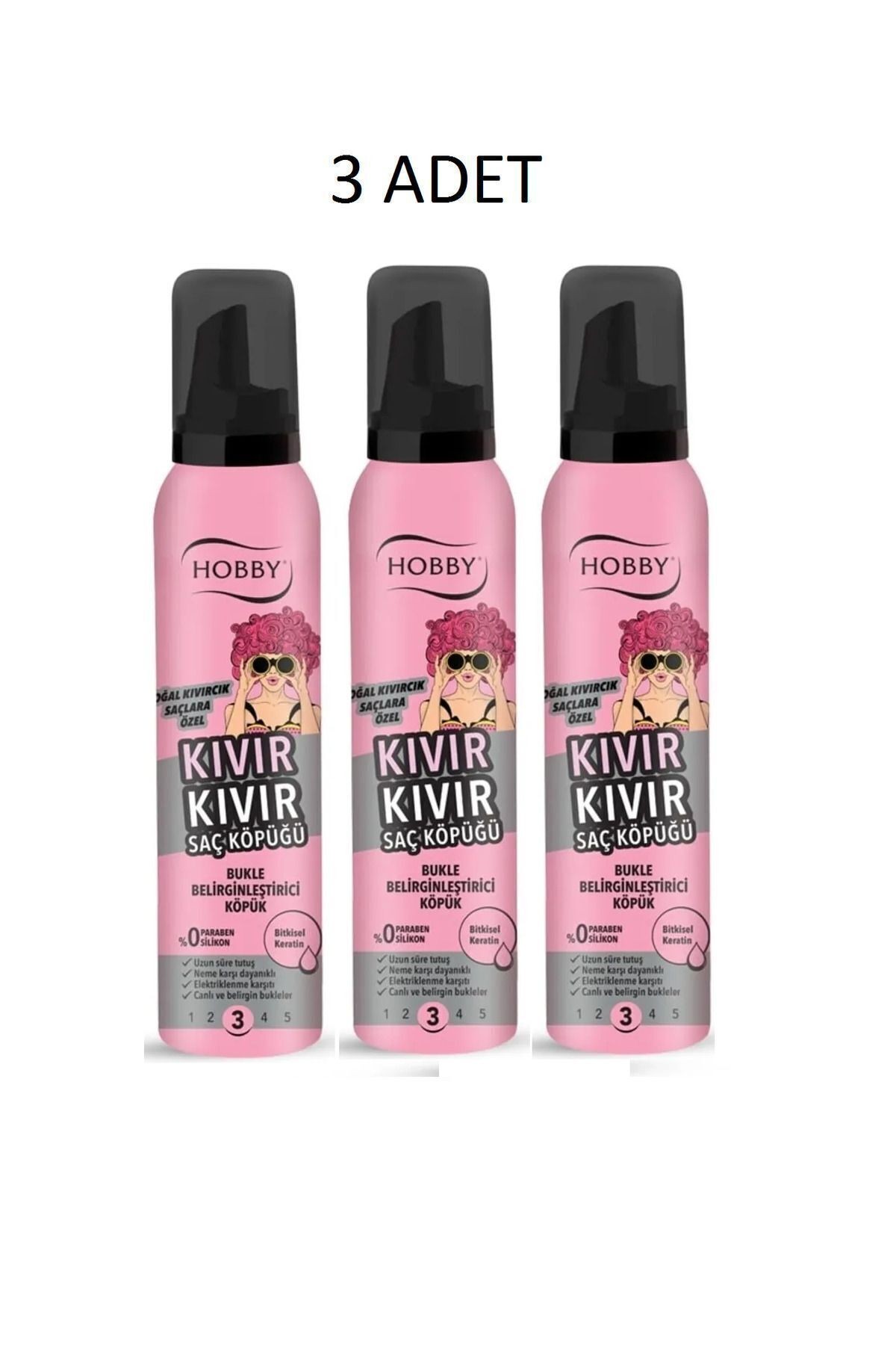 Kıvır Kıvır Saç Köpüğü, Bukle Zenginleştirici 150 ml X 3adet